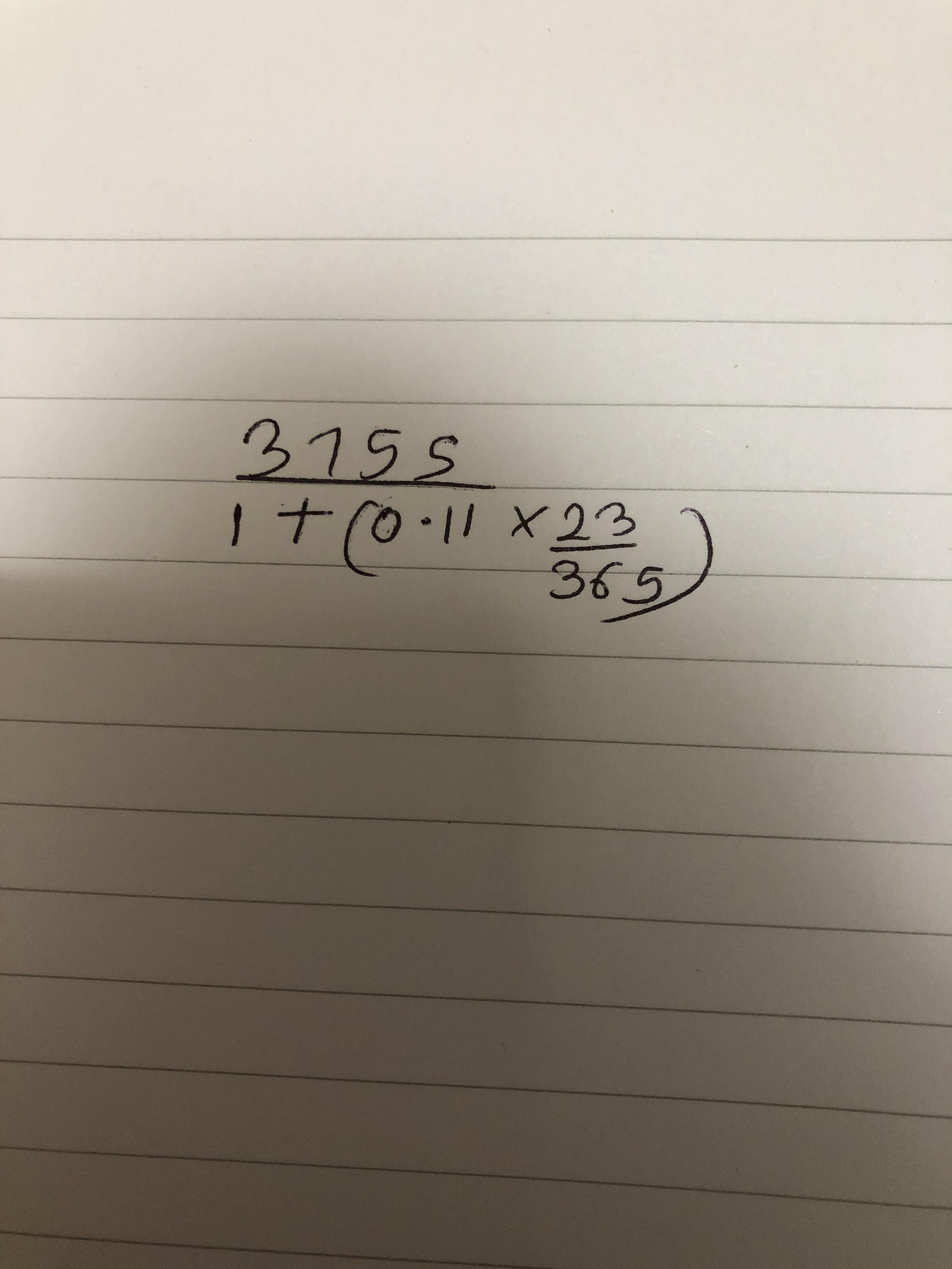 3155 1+(0.1123 365 to