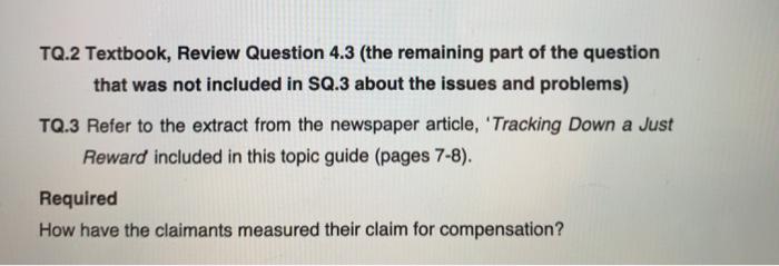 TQ.2 Textbook, Review Question 4.3 (the remaining part of the question that was not included in SQ.3 about the issues and pro