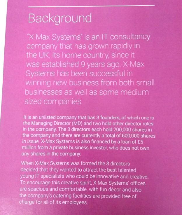 Background X-Max Systems is an IT consultancy company that has grown rapidly in the UK, its home country, since it was estab