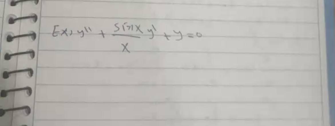 Exiyll + sinx y + y =o X