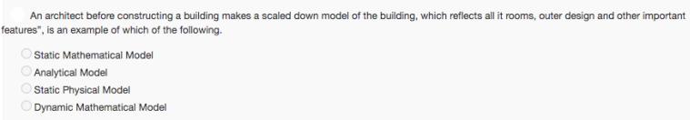 An architect before constructing a building makes a scaled down model of