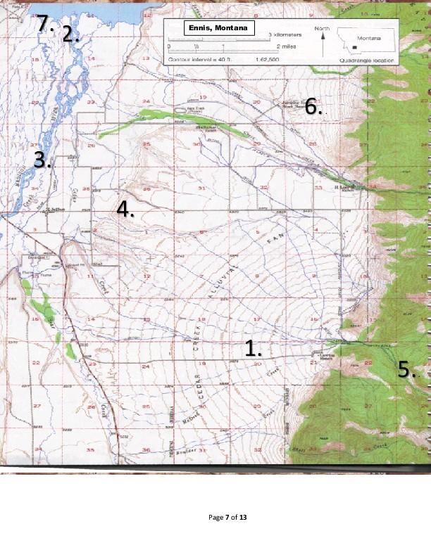 Ennis, Montana3 klloneters2 miles13Cantouur interval 40Quacrangle location196.23.4.1.Page 7 of 13