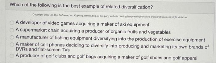 The three tests for judging whether a particular diversification move can create