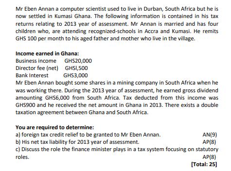 Mr Eben Annan a computer scientist used to live in Durban, South Africa but he is now settled in Kumasi Ghana. The following
