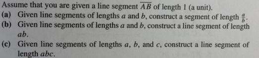 Assume that you are given a line segment AB- of le