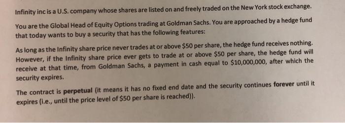Infinity inc is a U.S. company whose shares are listed on and freely traded on the New York stock exchange. You are the Globa