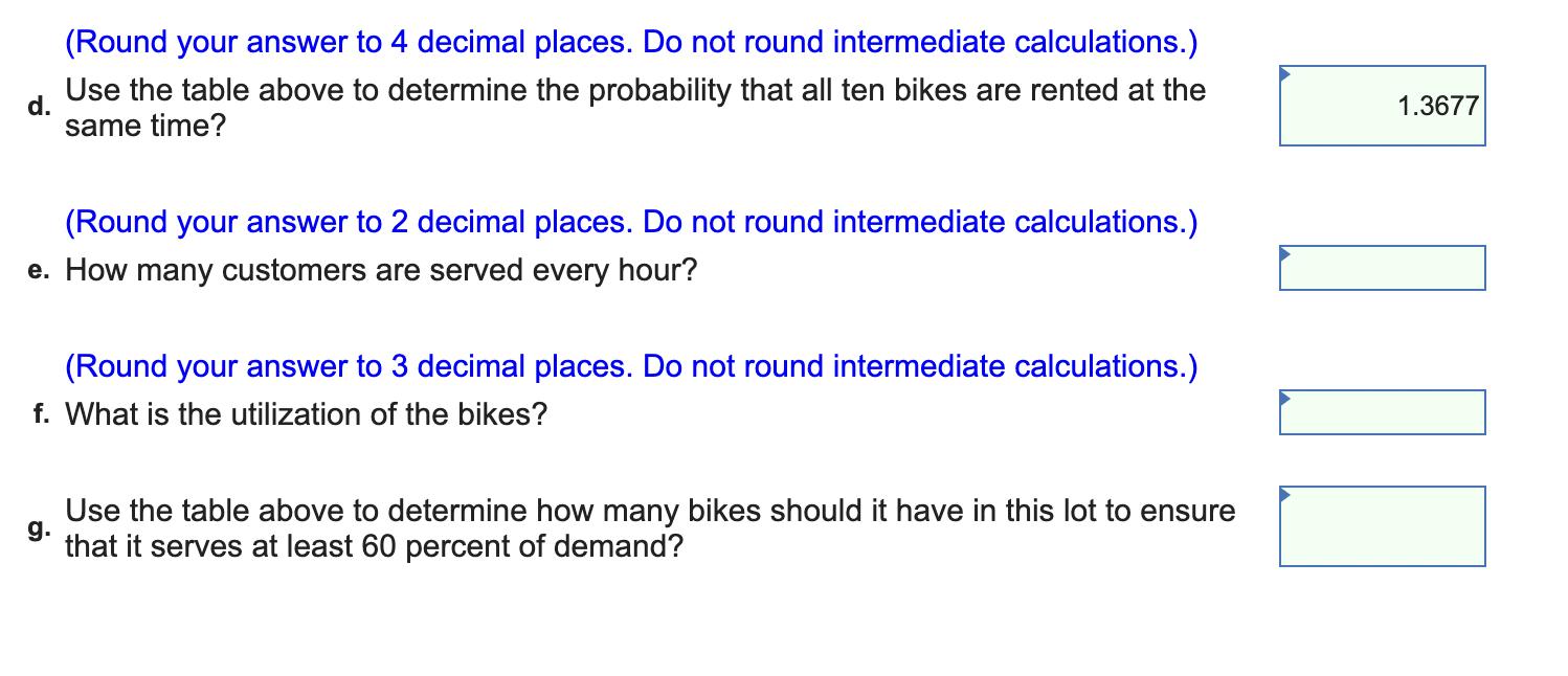 (Round your answer to 4 decimal places. Do not round intermediate calculations.)Use the table above to determine the probabi