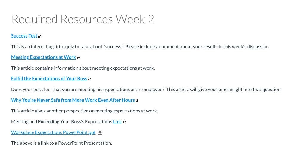 Required Resources Week 2Success TesteThis is an interesting little quiz to take about success. Please include a comment