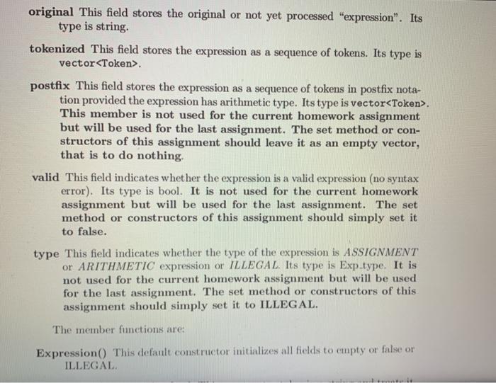 original This field stores the original or not yet processed expression. Its type is string. tokenized This field stores th