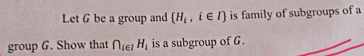 Let G be a group and {H;, i E 1} is family