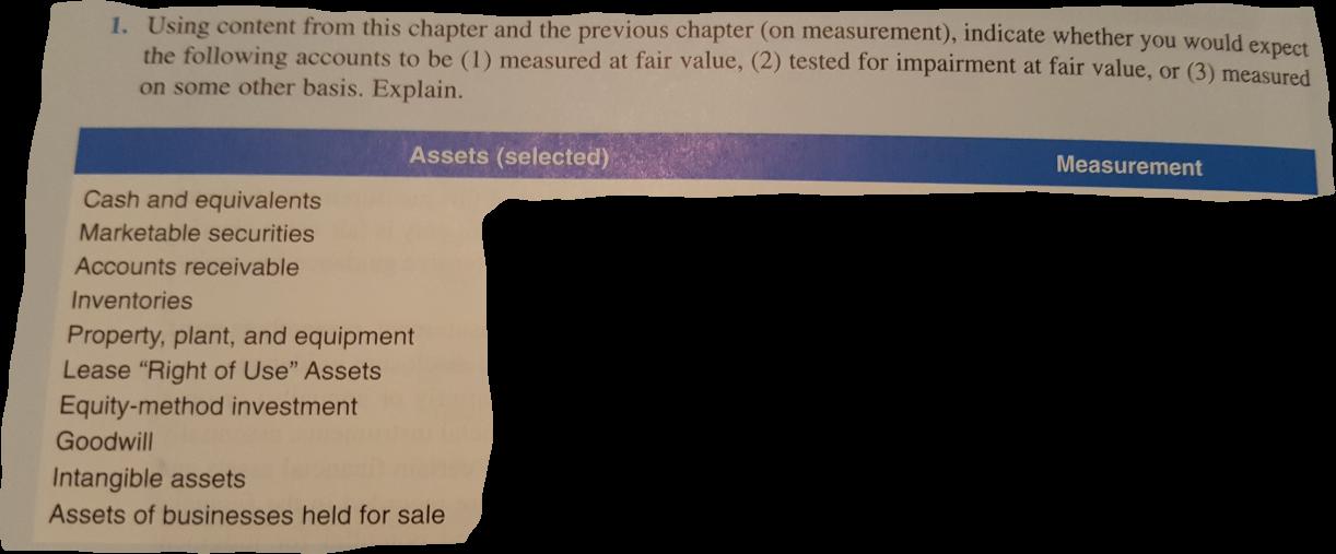 1. Using content from this chapter and the previous chapter (on measurement), indicate whether you would expel the following