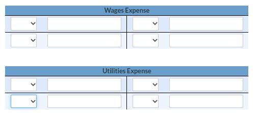 Wages ExpenseUtilities Expense