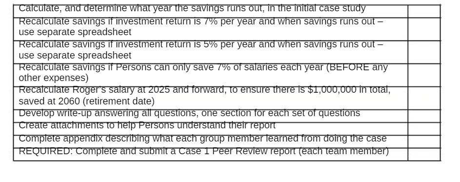 Calculate, and determine what year the savings runs out, in the initial case study Recalculate savings if