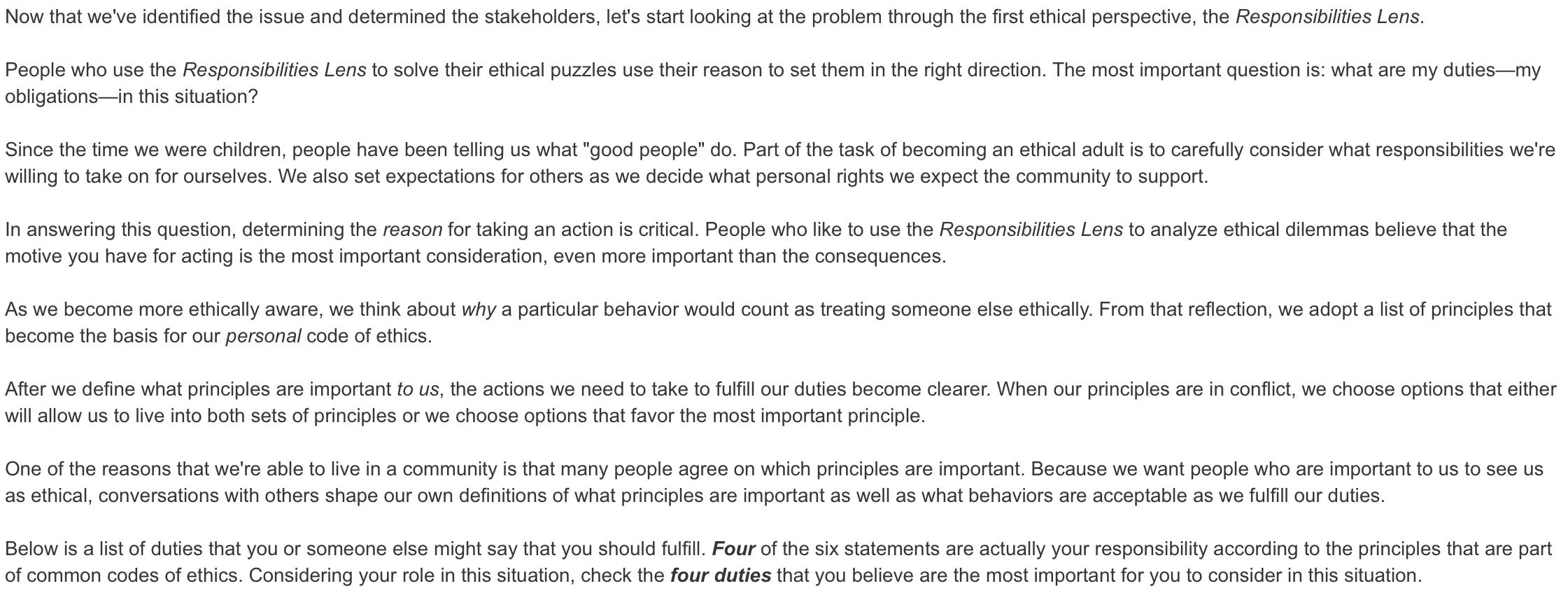 Now that we've identified the issue and determined the stakeholders, let's start