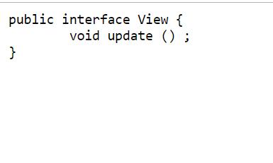 public interface Viewtvoid update ();