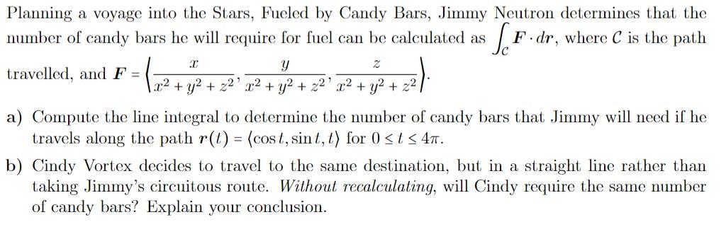 ?z?? ?? ?? ??)Planning a voyage into the Stars, Fueled by Candy Bars, Jimmy Neutron determines that thenumber of candy ba