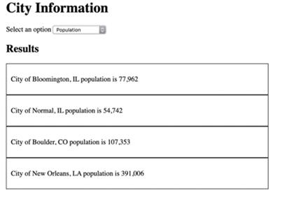 City Information Select an option Population Results City of Bloomington, IL population is 77.962 City of
