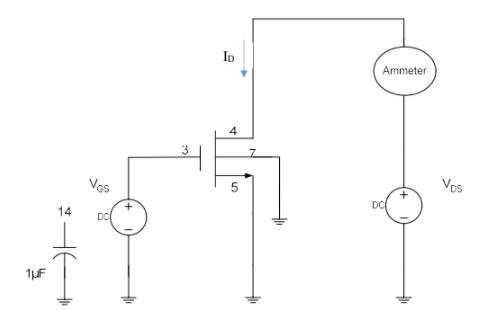 1F 14 VGS DO 3 ID 4 5 Ammeter DC DS