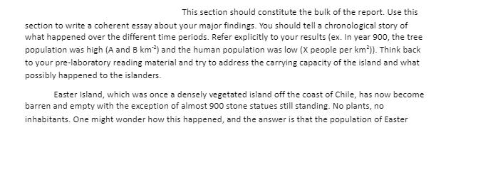 This section should constitute the bulk of the report. Use this section to write a coherent essay about your