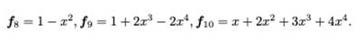 fs=1-2, fo=1+2x-2x, f10 = x + 2x + 3x+4x.
