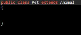 public class Pet extends Animal