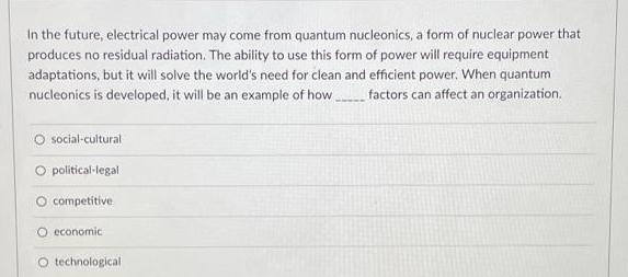 In the future, electrical power may come from quantum nucleonics, a form