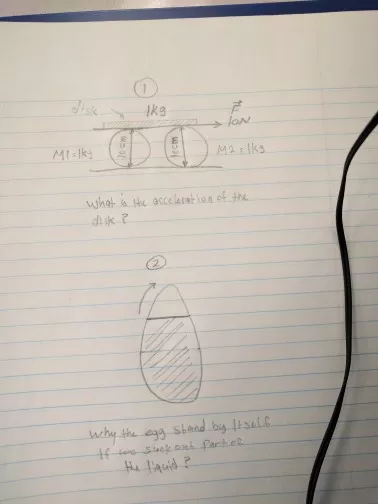 what acceleration of the why the egg stand by Itself