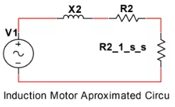 X2 R2 V1 R2 1_ss Induction Motor Aproximated Circu