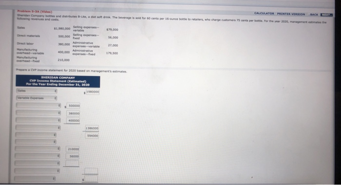 - (VideoCALCULATOR PRINTER VERSION BACK NEXTSher Company bottles and distribute bute, a diet soft drink. The beverage is so