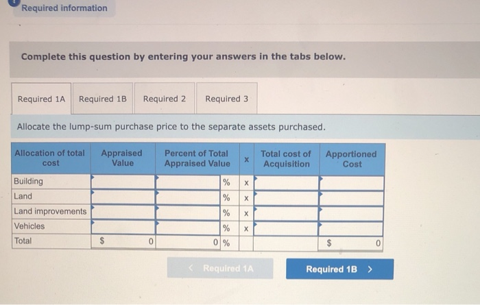 Required informationComplete this question by entering your answers in the tabs below.Required 1A Required 1BRequired 2Re