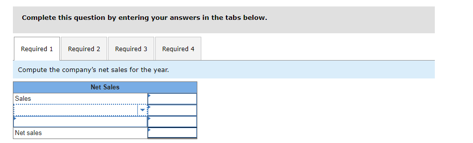 Complete this question by entering your answers in the tabs below.Required 1Required 2Required 3Required 4Compute the co
