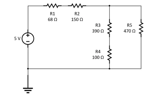 R1 R2 150 22 68 22 R33 390 22 3900 R5 470 22 4700 5 V R4 100 22