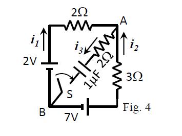 is initially open, and there is no charge stored in the capacitor.