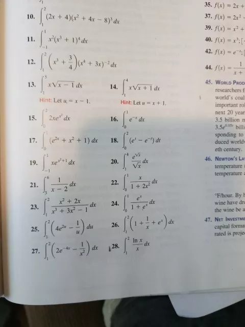 (2x + 4)(x? + 4x - 8)dx sro 35. f(x) = 2x + 37. f(x) = 2x2 39. f(x) = x? + 40. f(x) = x?: 1 42. f(x) = x(x + 1) dx + 3x) dx