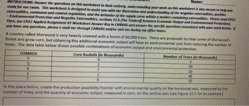 EconomicsCH12 Applied Assignment 12 WorksheetName:INSTRUCTIONS: Answer the questions on this worksheet in their entirety,