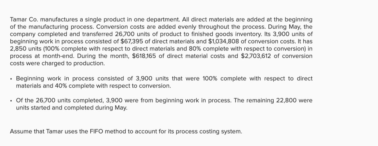 Problem 16-5AA FIFO: Process cost summary; equivalent units; cost estimates LO C3, C4, P4[The following information applies