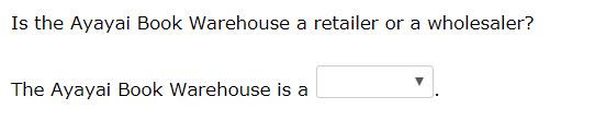 Is the Ayayai Book Warehouse a retailer or a wholesaler? The Ayayai Book Warehouse is a