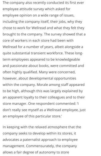 The company also recently conducted its first ever employee attitude survey which asked for employee opinion