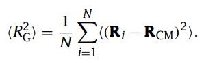 N 1(R=NE D(R-RCM)2) i=1