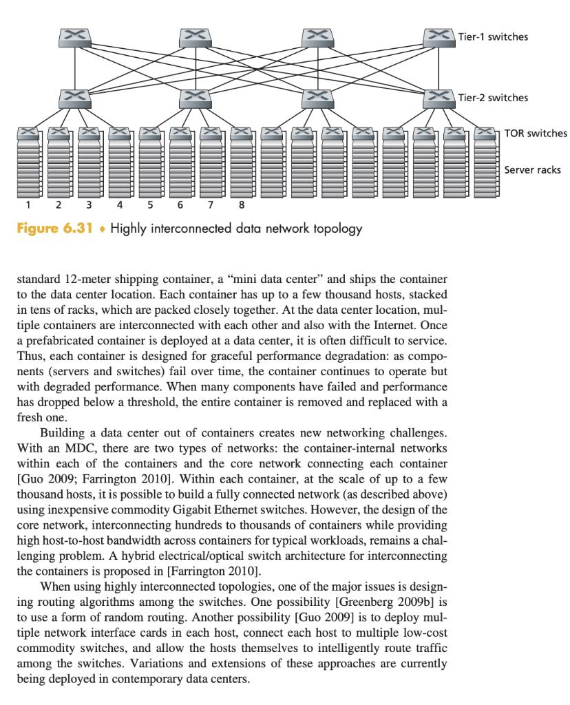 2 3 4 8 Figure 6.31 Highly interconnected data network topology 6 7 standard 12-meter shipping container, a