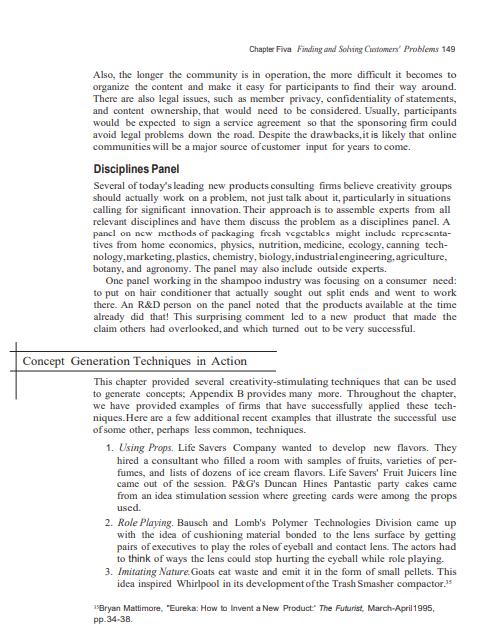 Concept Generation Every ideation situation is different and varies by the urgency,