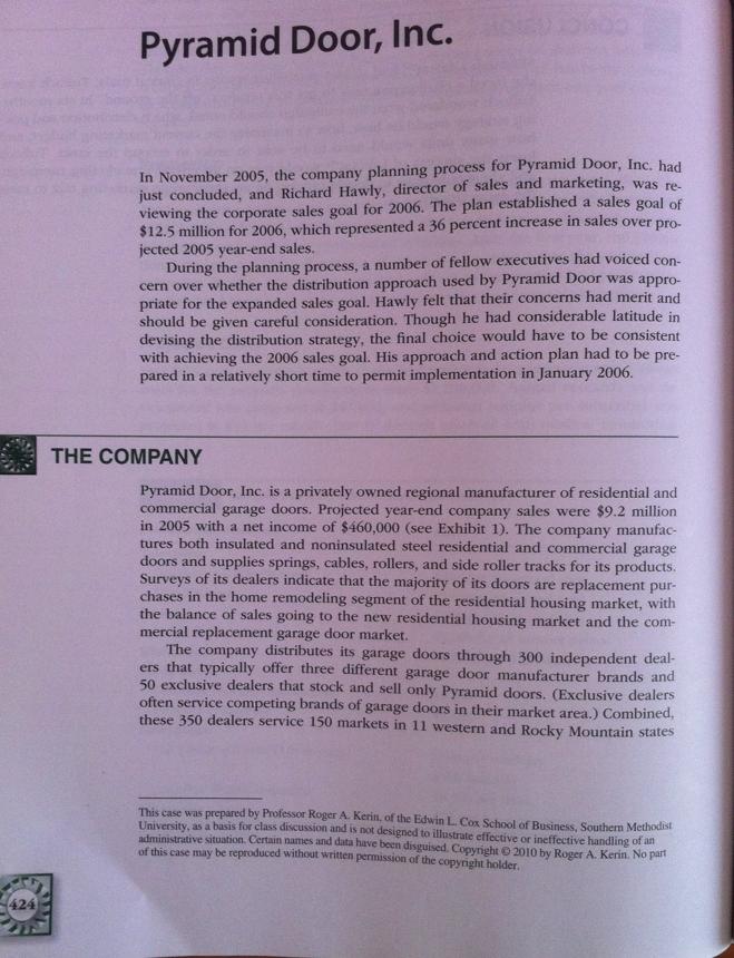 424 Pyramid Door, Inc. In November 2005, the company planning process for