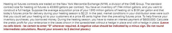 Heating oil futures contracts are traded on the New York Mercantile Exchange (NYM), a division of the CME Group. The standard