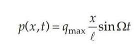 X p(x, t)=qmax sin t l
