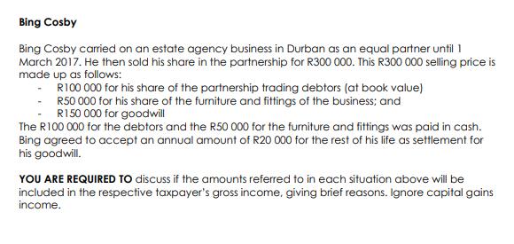 Bing Cosby Bing Cosby carried on an estate agency business in Durban as an equal partner until 1 March 2017. He then sold his