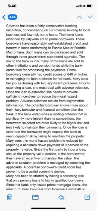 5:40LTE472Citywide has been a fairly conservative bankinginstitution, concentrating on commercial lending to localbusine