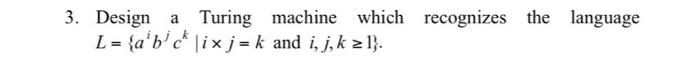 decides the language L = {0" | n 0}. Turing machine which
