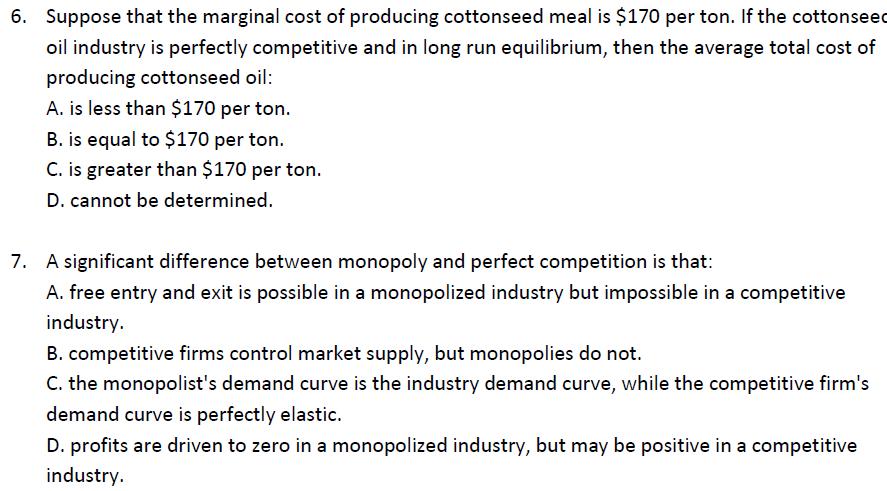 A significant difference between monopoly and perf