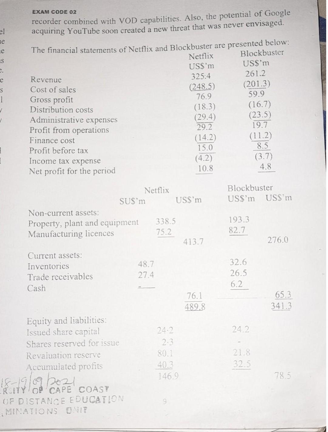 el  e S e. e S 1 1 J EXAM CODE 02 recorder combined with VOD capabilities. Also, the potential of Google