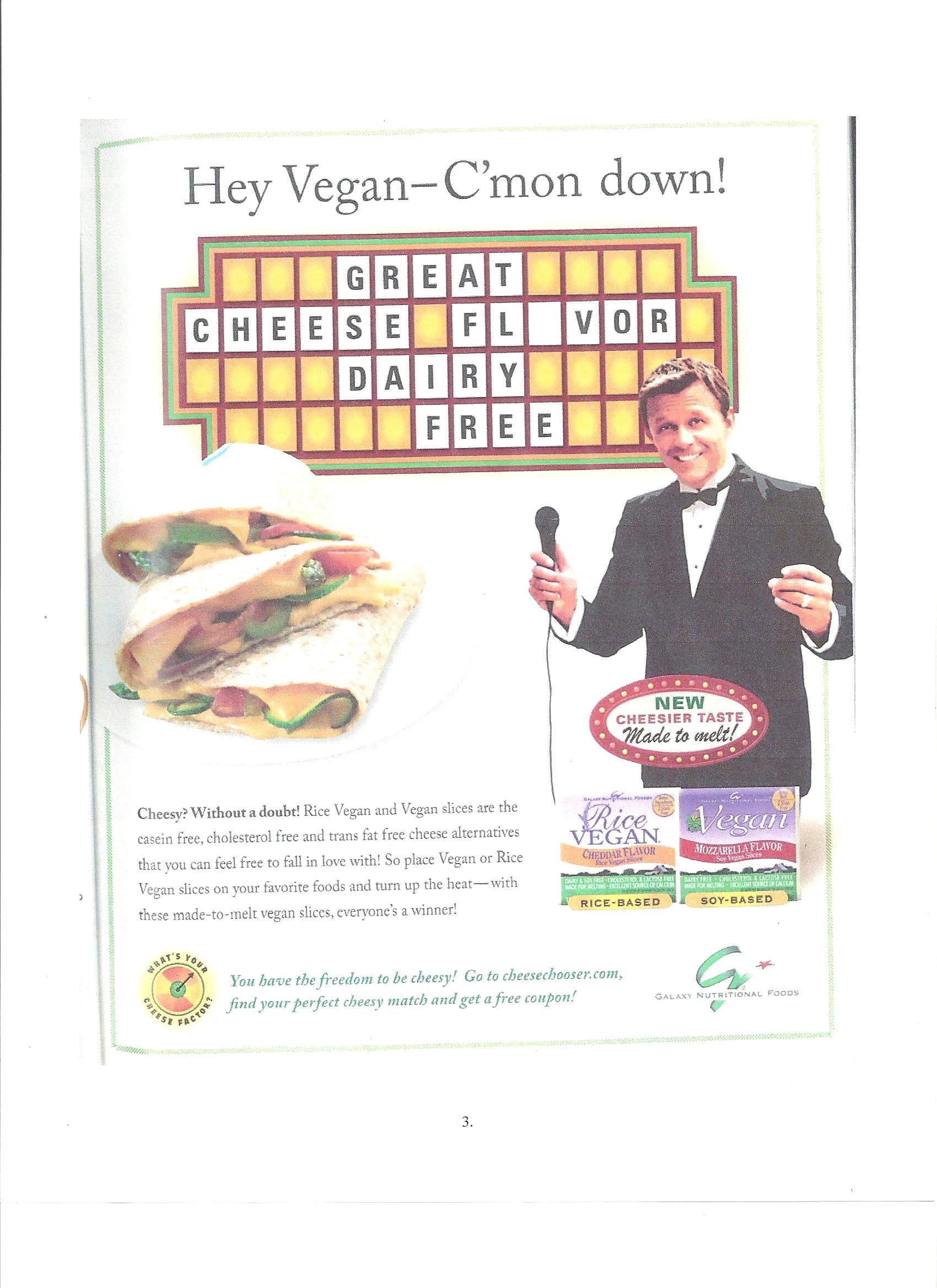 > Hey Vegan-C'mon down! WHAT'S CHEESE CHEESE FIL VOR GREAT Cheesy? Without